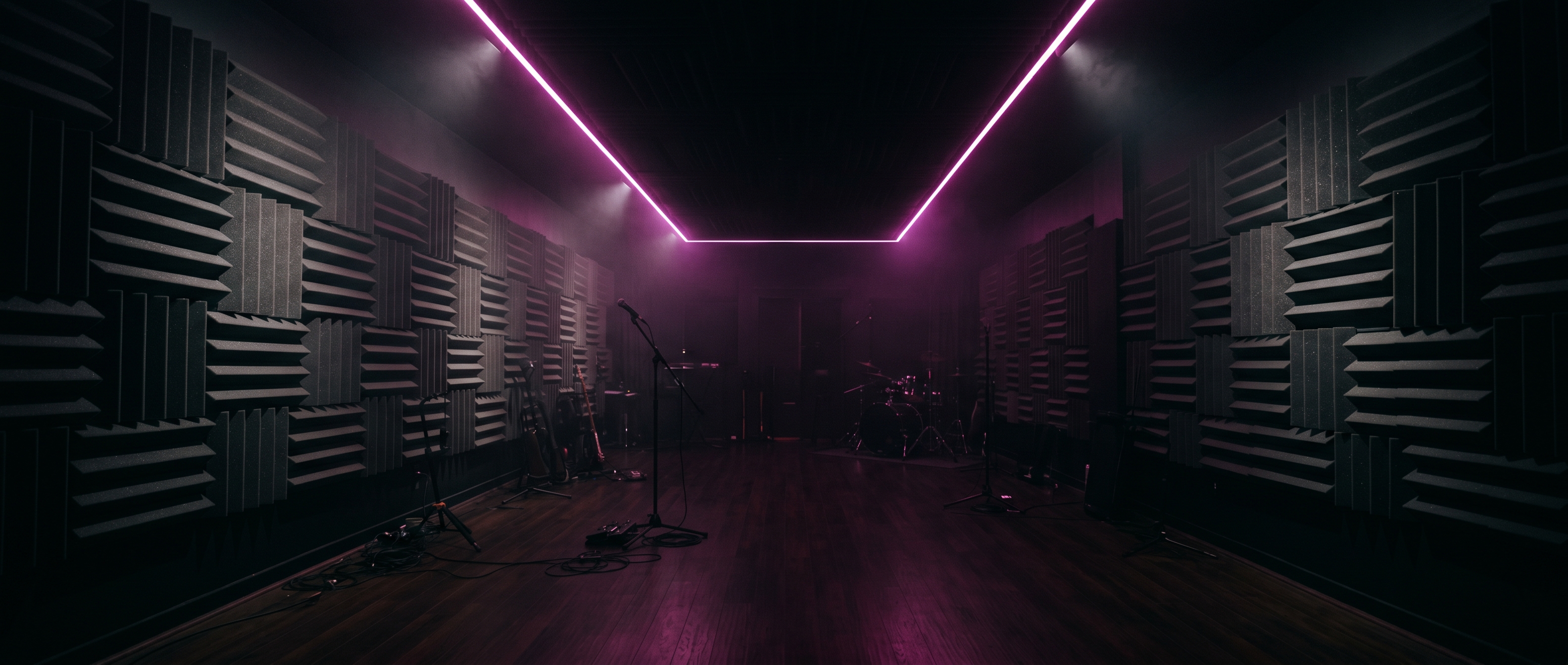 Atmospheric studio band scene