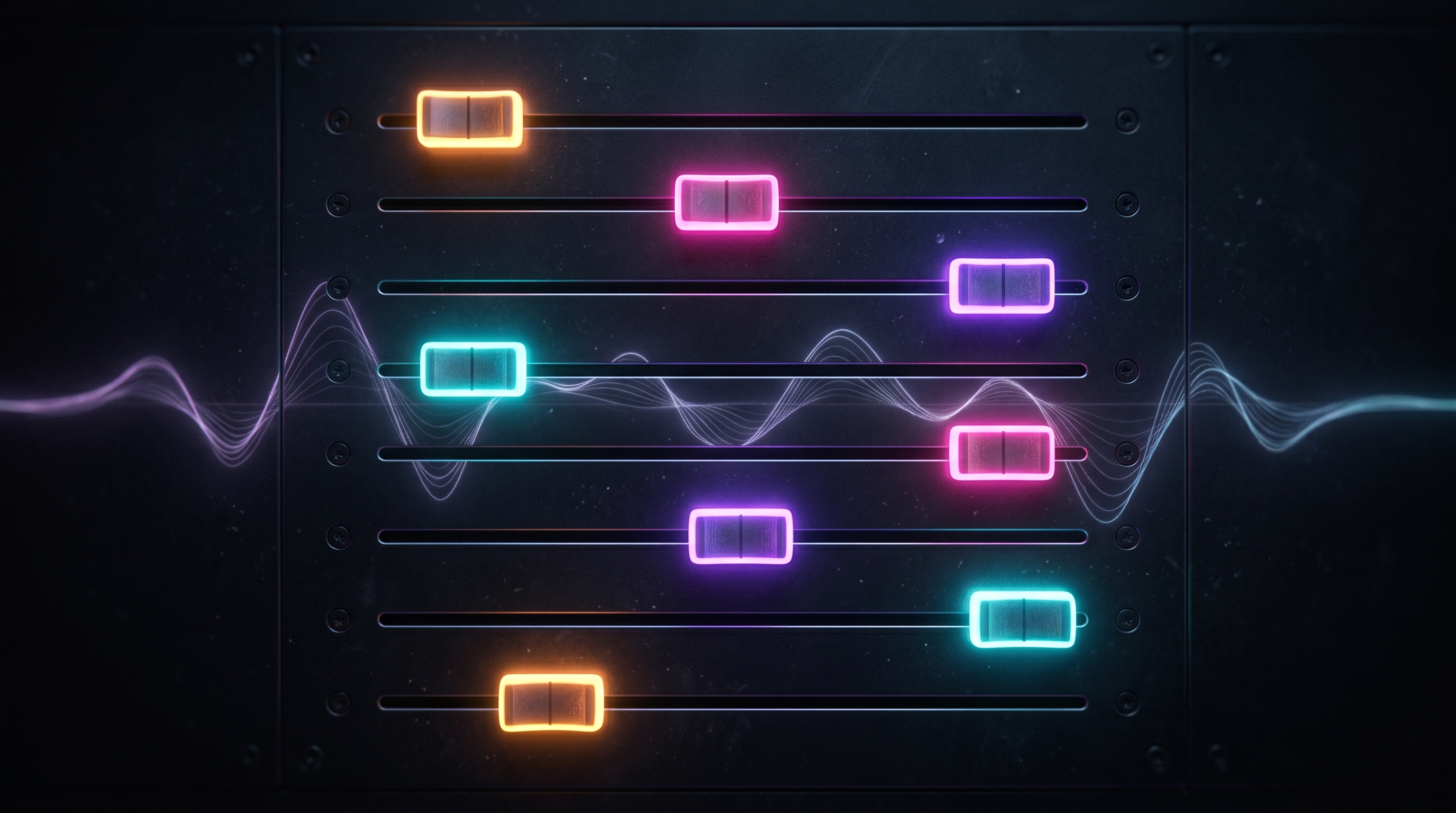 Emotion Studio sliders — abstract moody visualization